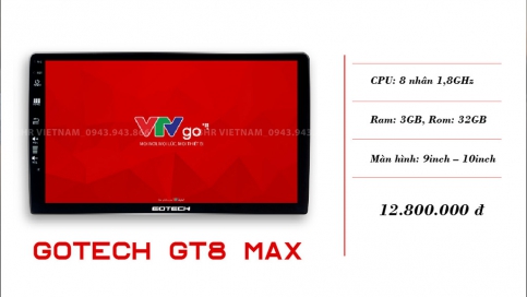 Màn hình Android ô tô Gotech GT8 Max - Thế hệ màn hình thông minh hiện nay